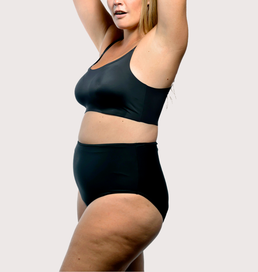 High-waisted bikini bottoms