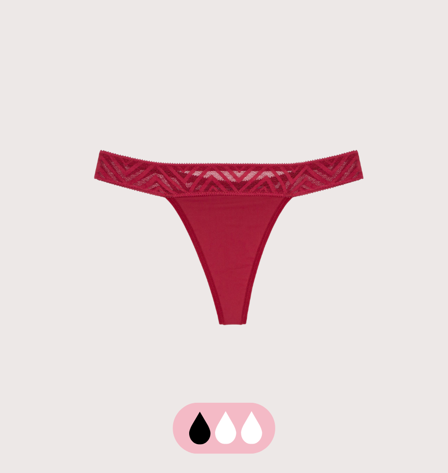 Thong with lace