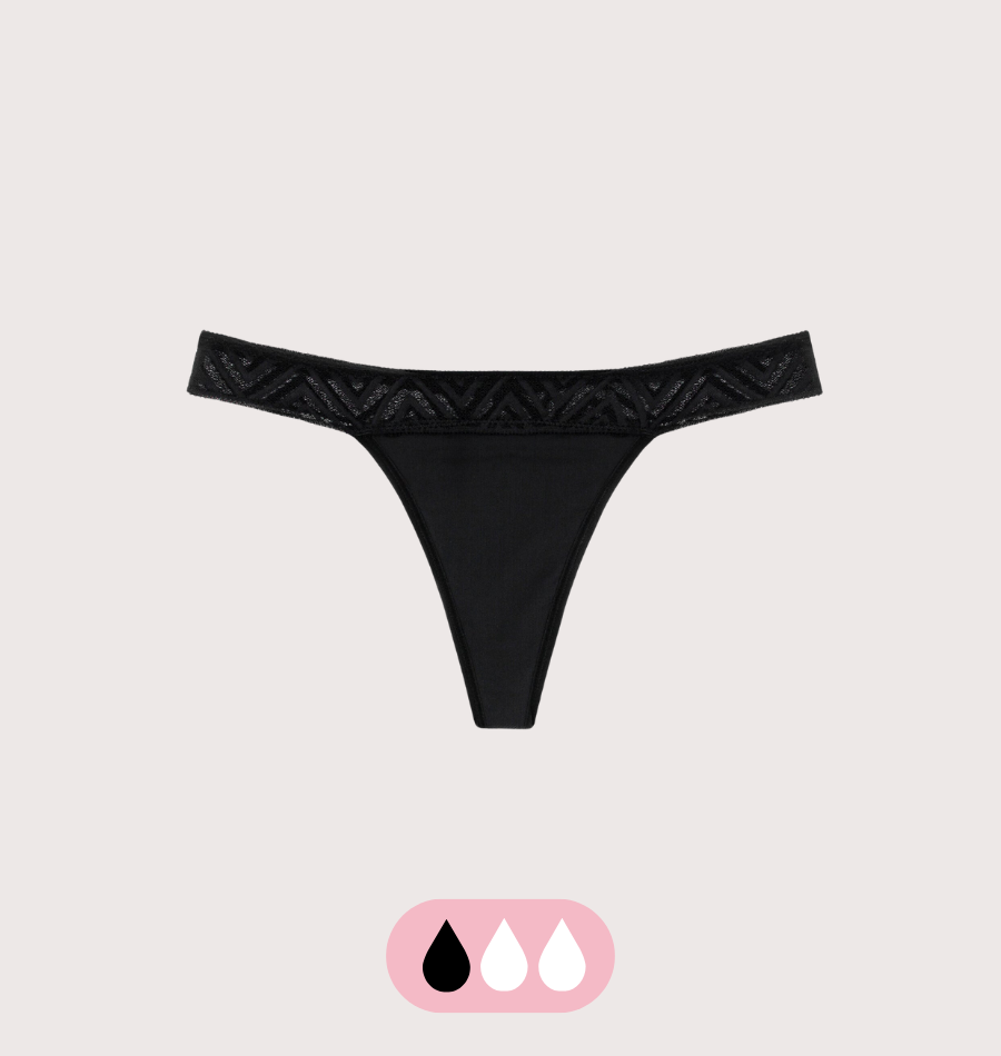 Thong with lace
