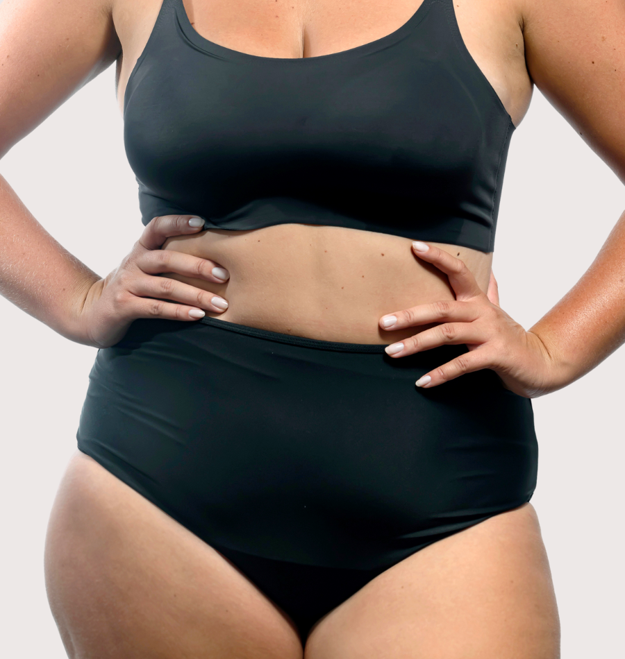 High-waisted bikini bottoms